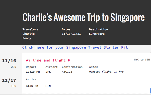 custom itinerary in singapore